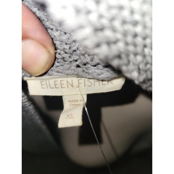 Eileen‎ Fisher Womens Open Front Cardigan Sweater XL Gray Knitted Lightweight - Picture 5 of 7